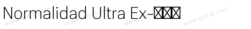 Normalidad Ultra Ex字体转换
